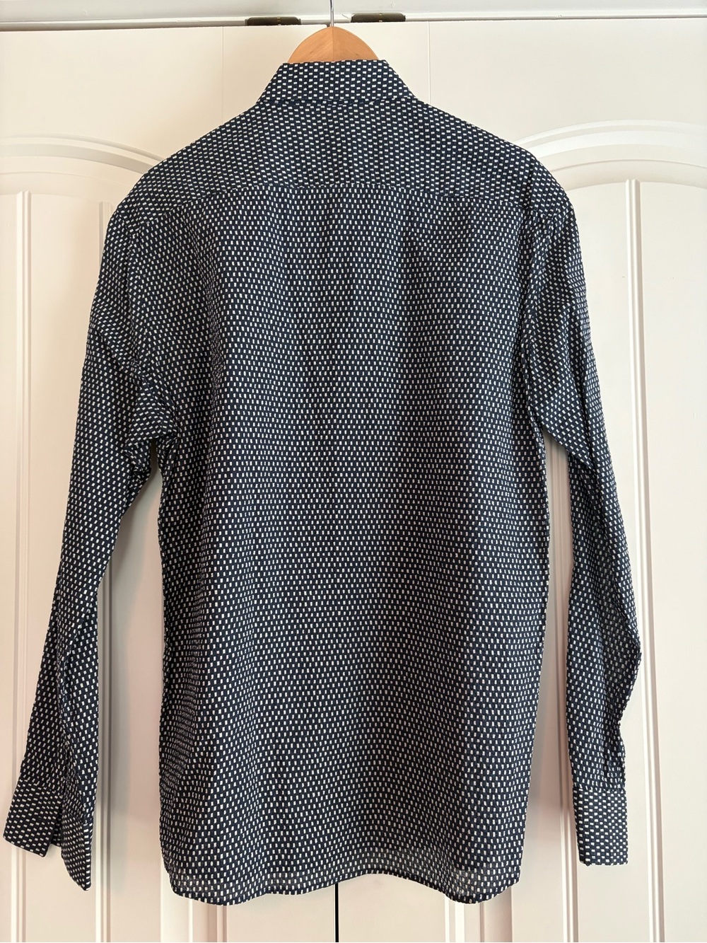 Chris Christy Men's Long Sleeve Button Down Collared Shirt Size Large (100) Blue - Picture 5 of 9